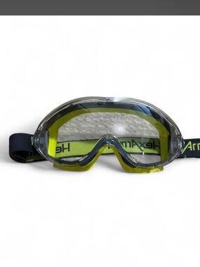 Safety/Work Goggles with Lime Green Trim and Clear Lens